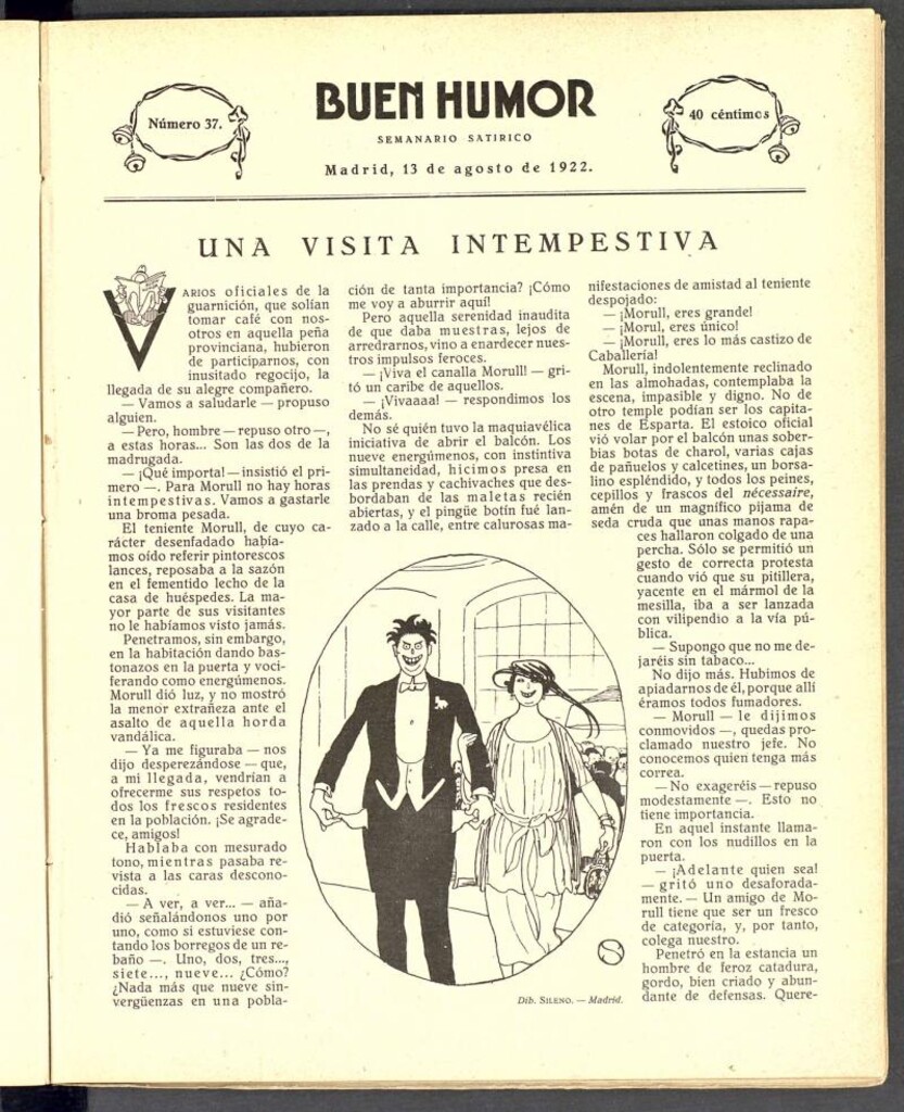 Miniatura de Buen Humor: semanario satírico. 13 de agosto de 1922