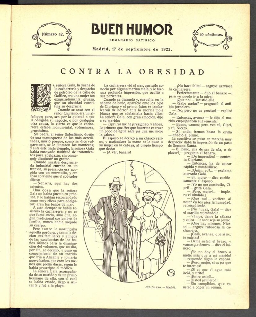 Miniatura de Buen Humor: semanario satírico. 17 de septiembre de 1922