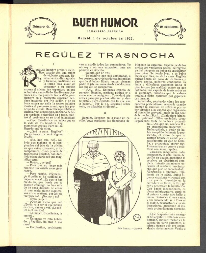 Miniatura de Buen Humor: semanario satírico. 1 de octubre de 1922