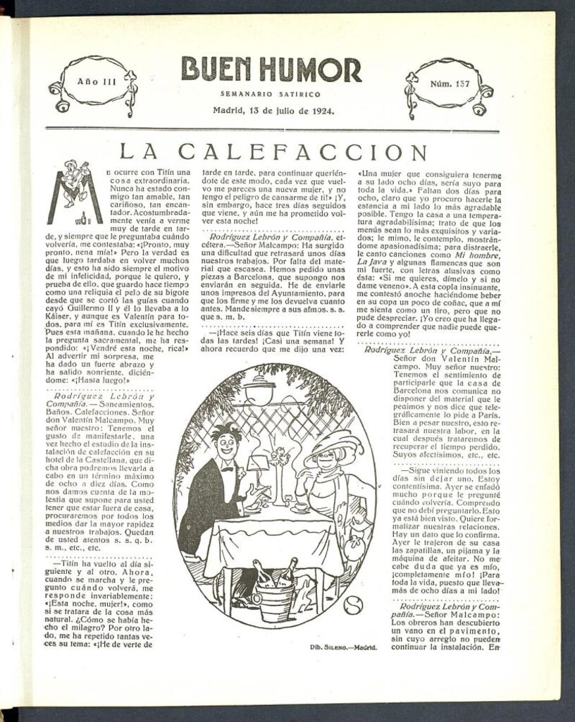 Miniatura de Buen Humor: semanario satírico. 13 de julio de 1924