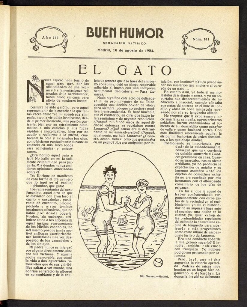 Miniatura de Buen Humor: semanario satírico. 10 de agosto de 1924