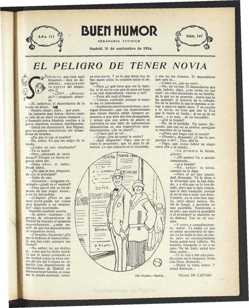 Miniatura de Buen Humor: semanario satírico. 21 de septiembre de 1924
