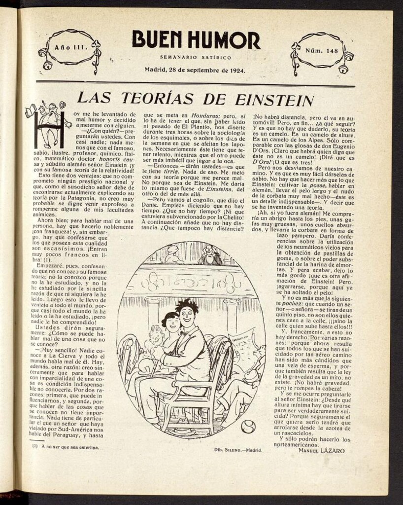 Miniatura de Buen Humor: semanario satírico. 28 de septiembre de 1924