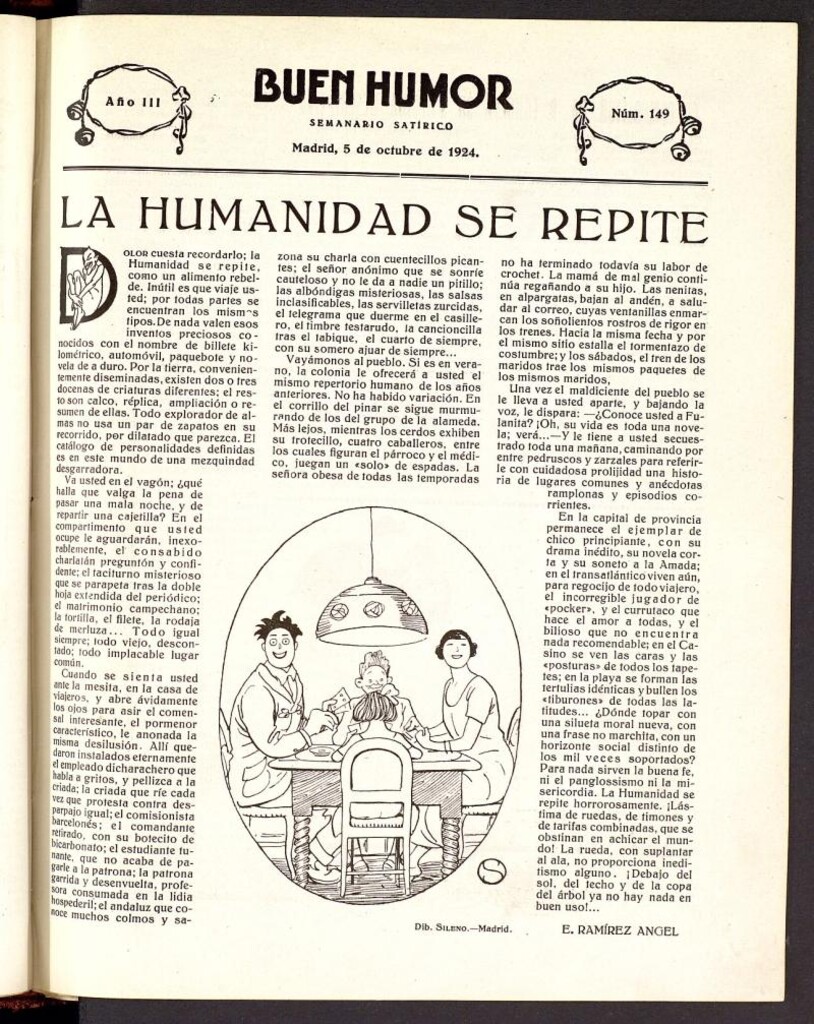 Miniatura de Buen Humor: semanario satírico. 5 de octubre de 1924