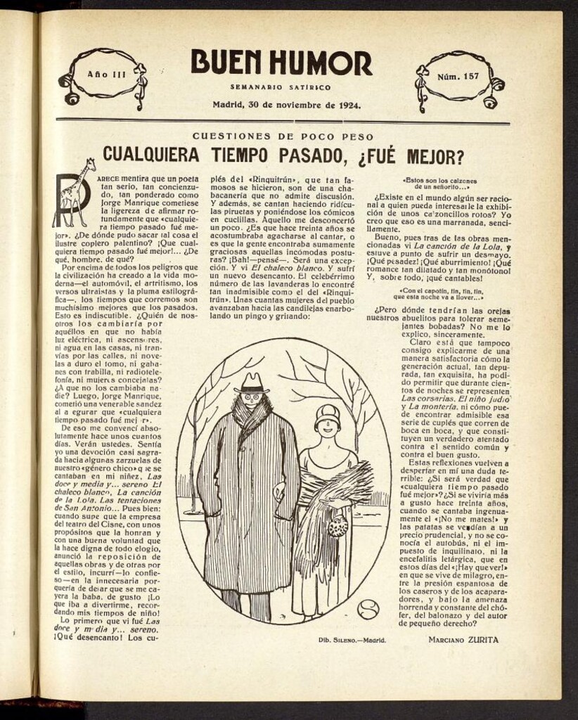 Miniatura de Buen Humor: semanario satírico. 30 de noviembre de 1924