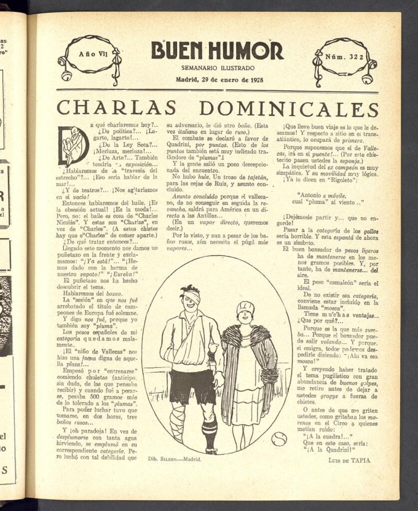 Miniatura de Buen Humor: semanario satírico. 29 de enero de 1928