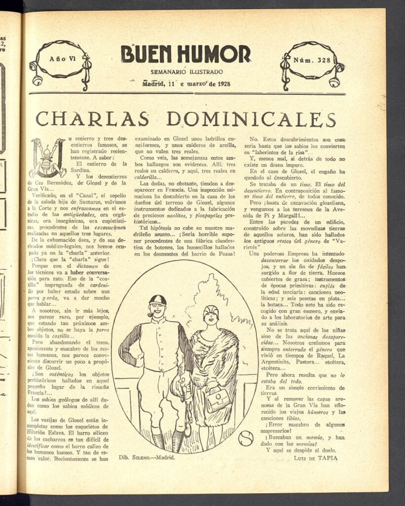 Miniatura de Buen Humor: semanario satírico. 11 de marzo de 1928