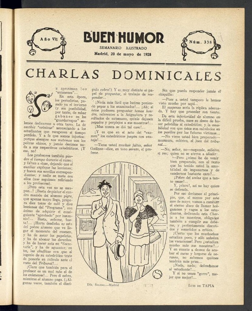 Miniatura de Buen Humor: semanario satírico. 20 de mayo de 1928
