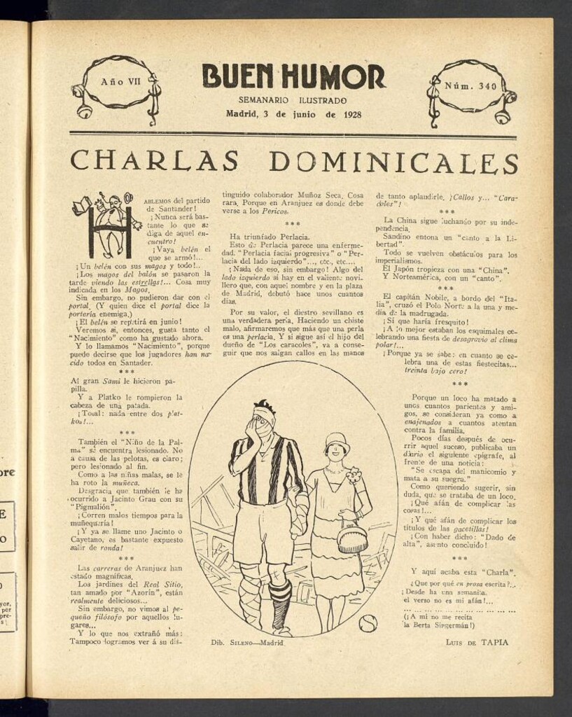 Miniatura de Buen Humor: semanario satírico. 3 de junio de 1928