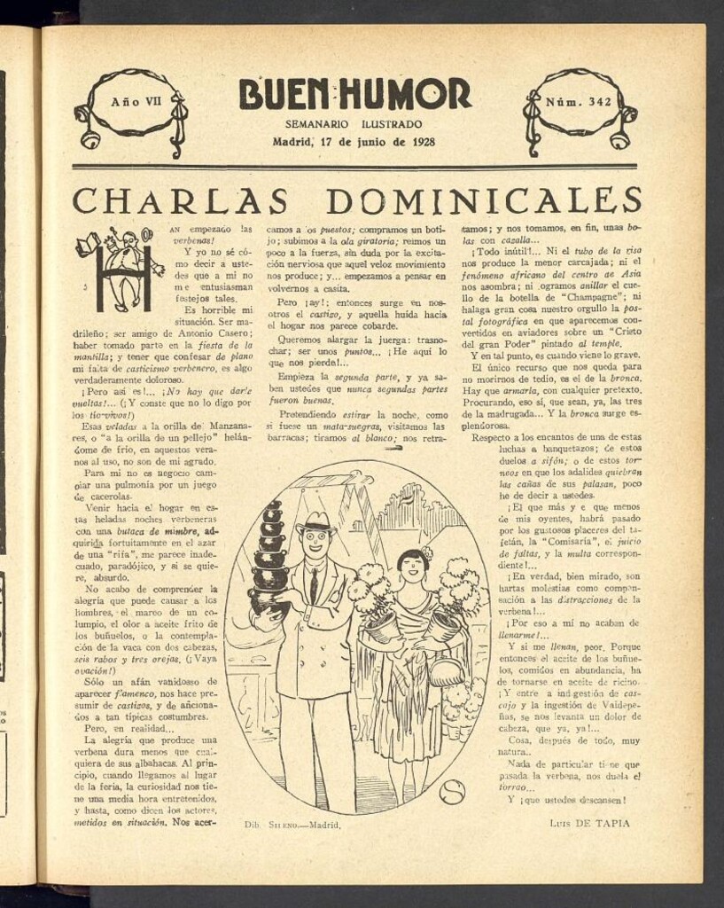 Miniatura de Buen Humor: semanario satírico. 17 de junio de 1928