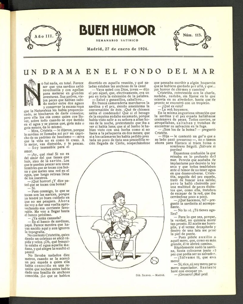 Miniatura de Buen Humor: semanario satírico. 27 de enero de 1924