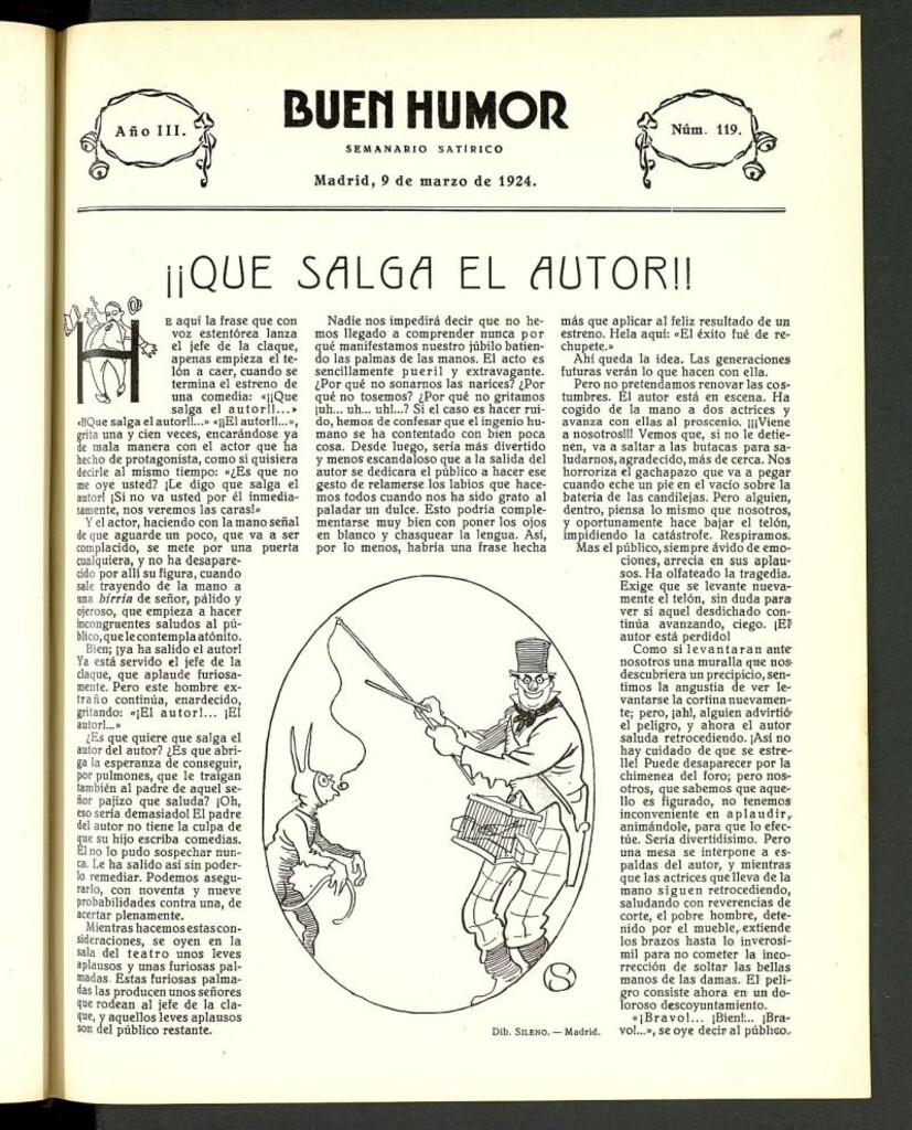 Miniatura de Buen Humor: semanario satírico. 9 de marzo de 1924