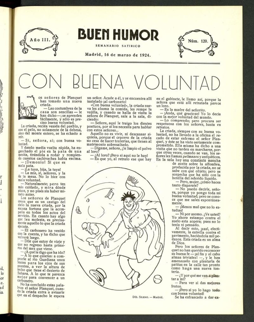 Miniatura de Buen Humor: semanario satírico. 16 de marzo de 1924
