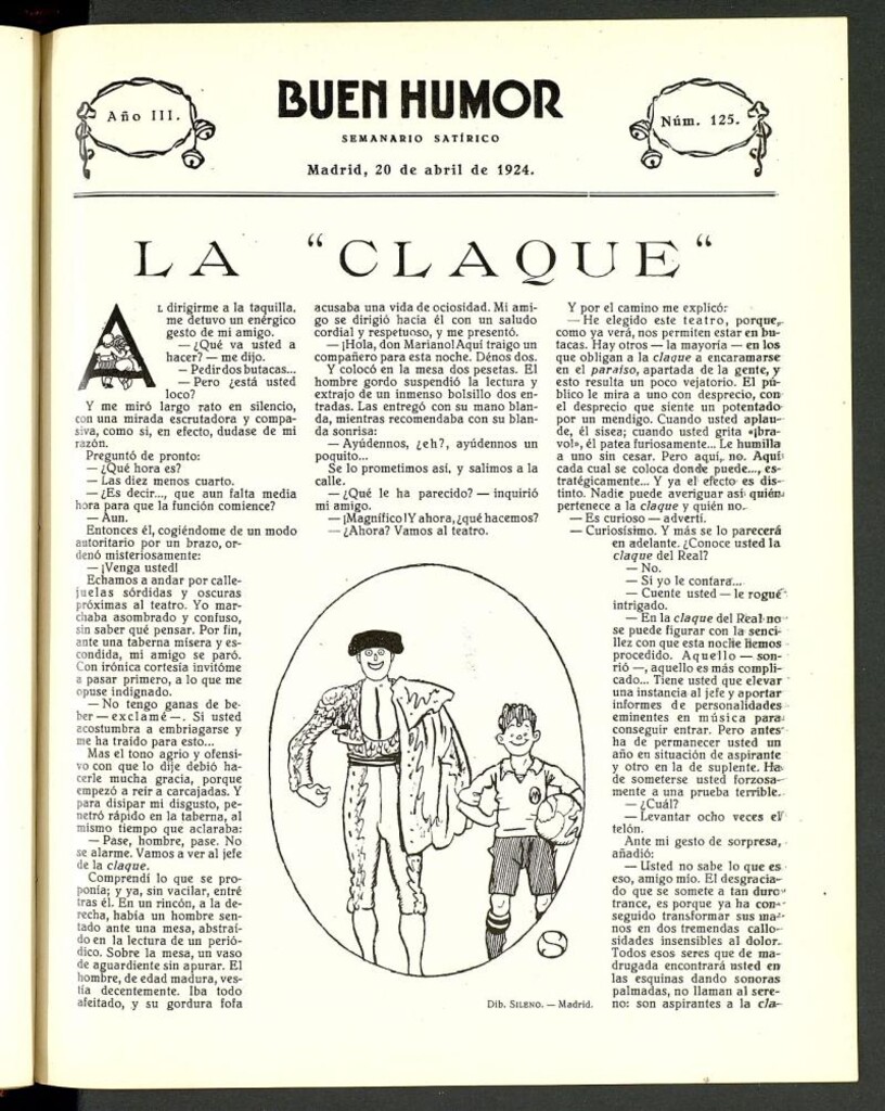 Miniatura de Buen Humor: semanario satírico. 20 de abril de 1924