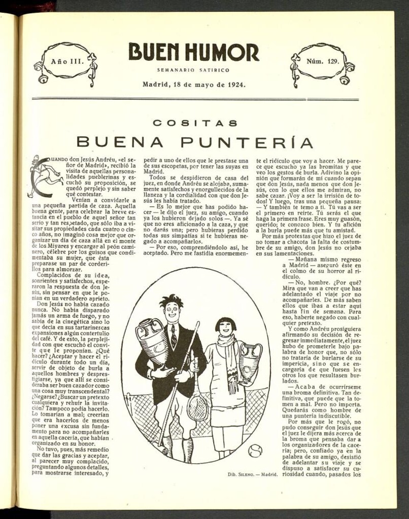 Miniatura de Buen Humor: semanario satírico. 18 de mayo de 1924