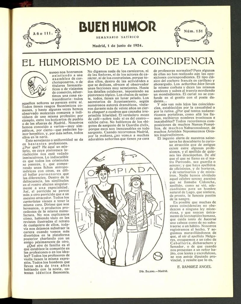Miniatura de Buen Humor: semanario satírico. 1 de junio de 1924