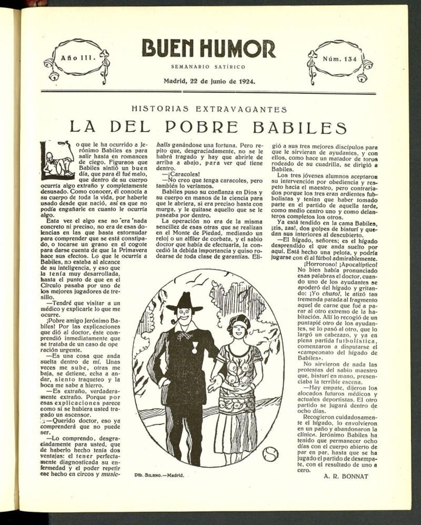 Miniatura de Buen Humor: semanario satírico. 22 de junio de 1924