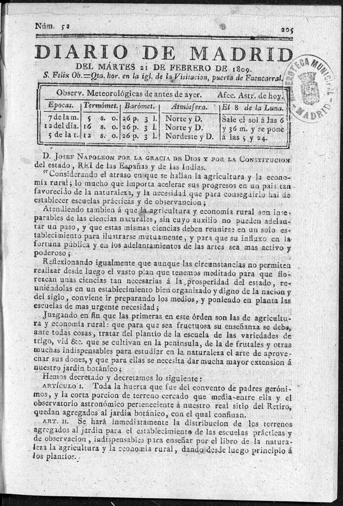 Miniatura de Diario de Madrid del martes 21 de Febrero de 1809