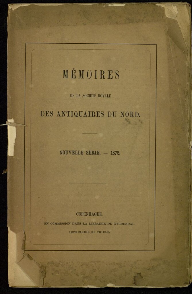 Miniatura de Mémoires de la Societé Royale des Antiquaires du Nord 1872