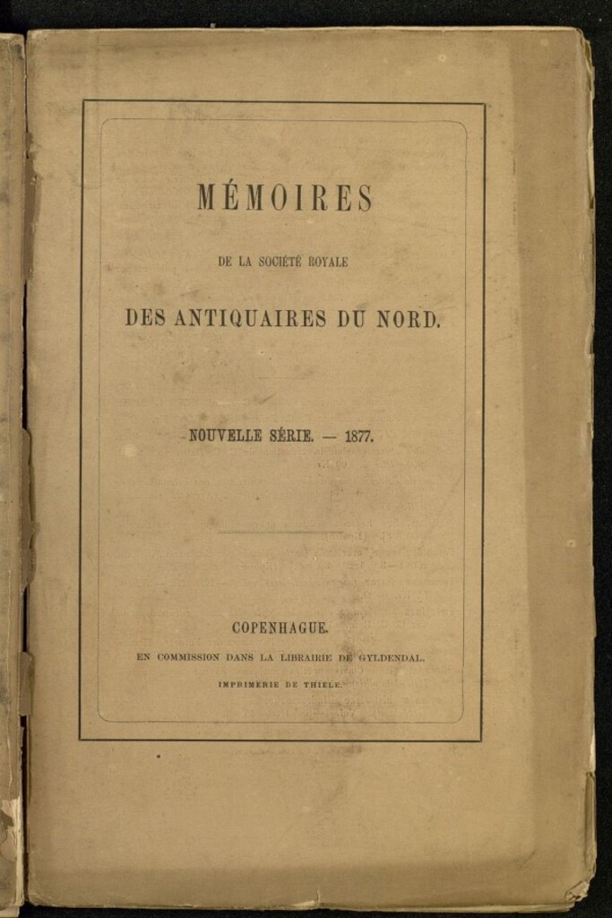Miniatura de Mémoires de la Societé Royale des Antiquaires du Nord 1877