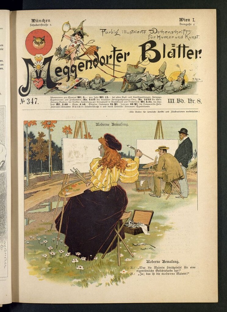 Miniatura de Meggendorfer´s Humoristiche Blätter de 1897 Band XXX, nº 347