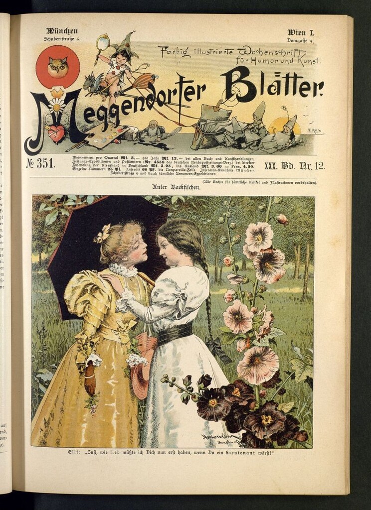Miniatura de Meggendorfer´s Humoristiche Blätter de 1897 Band XXX, nº 351
