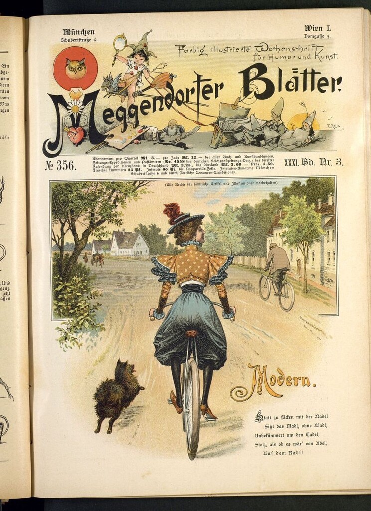 Miniatura de Meggendorfer´s Humoristiche Blätter de 1897 Band XXXI, nº 356