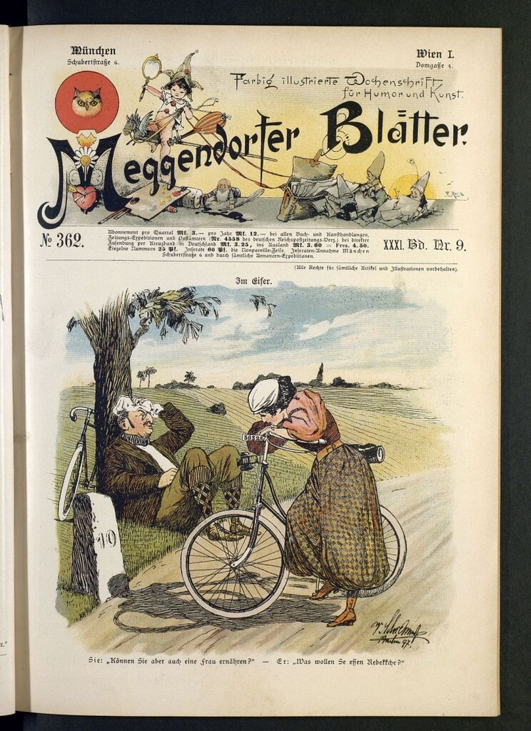 Miniatura de Meggendorfer´s Humoristiche Blätter de 1897 Band XXXI, nº 362
