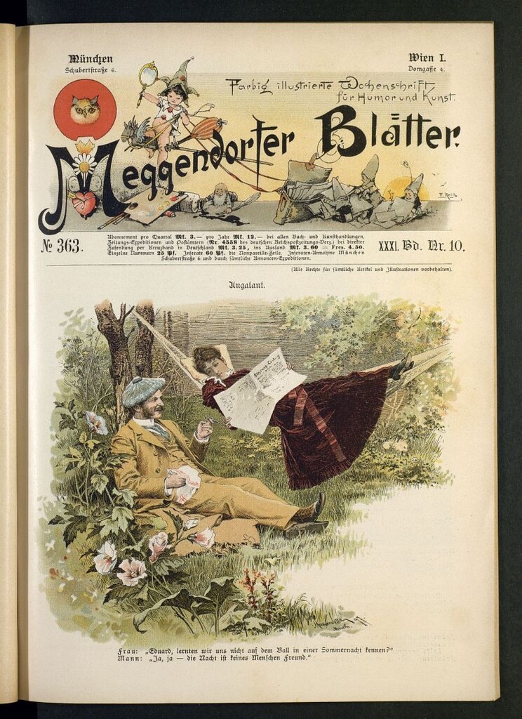 Miniatura de Meggendorfer´s Humoristiche Blätter de 1897 Band XXXI, nº 363