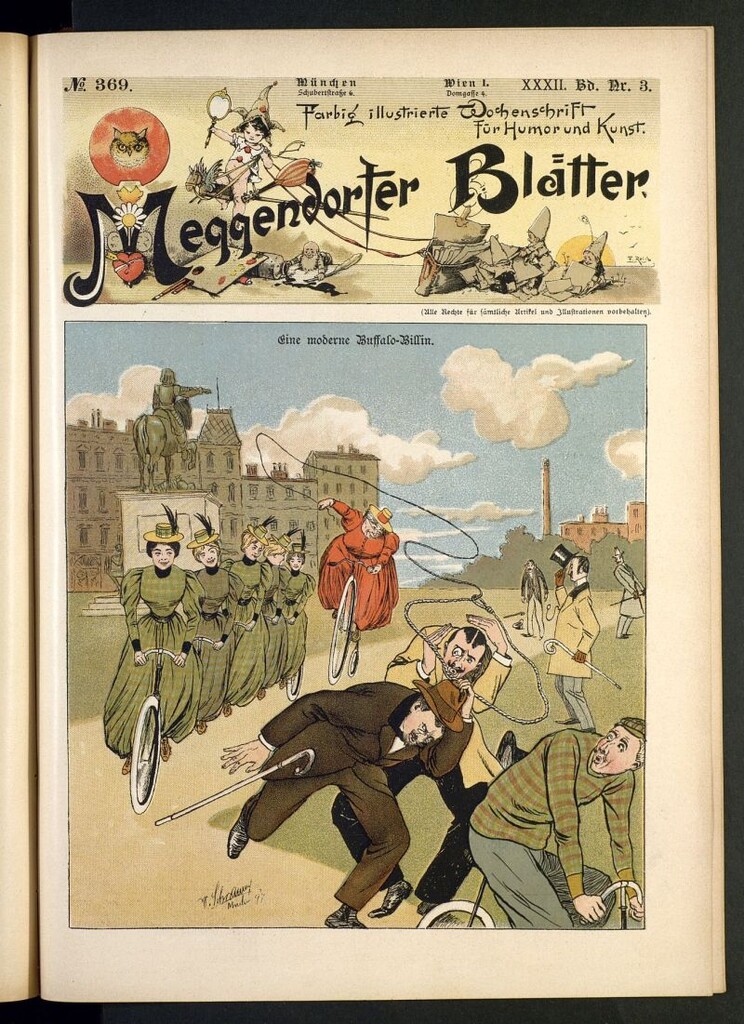 Miniatura de Meggendorfer´s Humoristiche Blätter de 1897 Band XXXII, nº 369