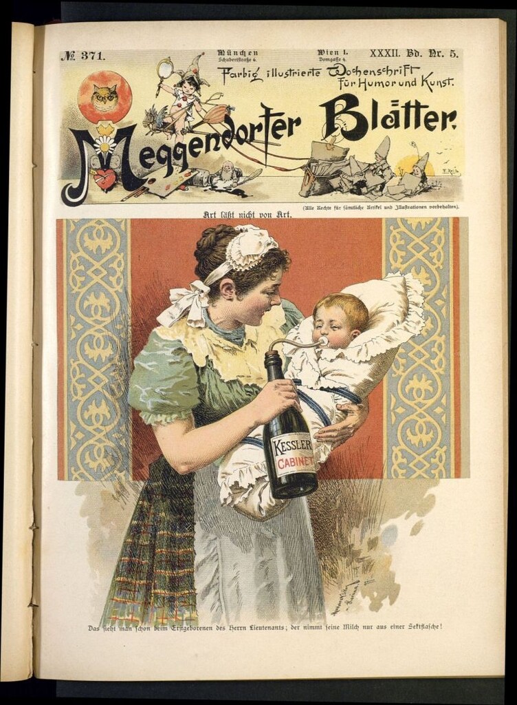 Miniatura de Meggendorfer´s Humoristiche Blätter de 1897 Band XXXII, nº 371