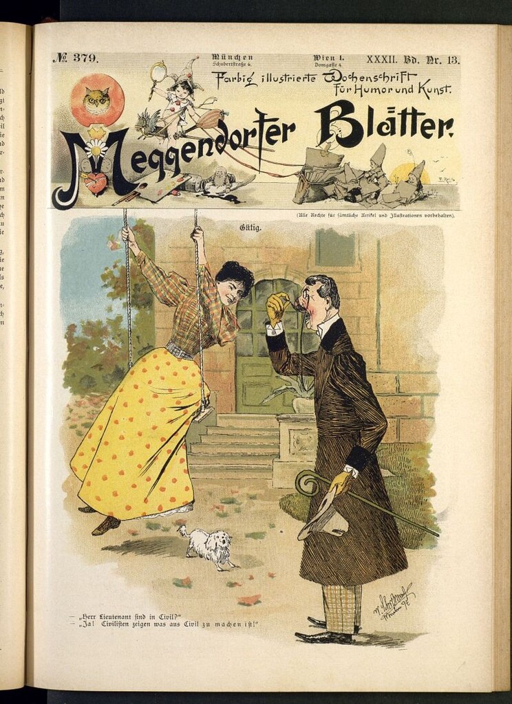 Miniatura de Meggendorfer´s Humoristiche Blätter de 1897 Band XXXII, nº 379