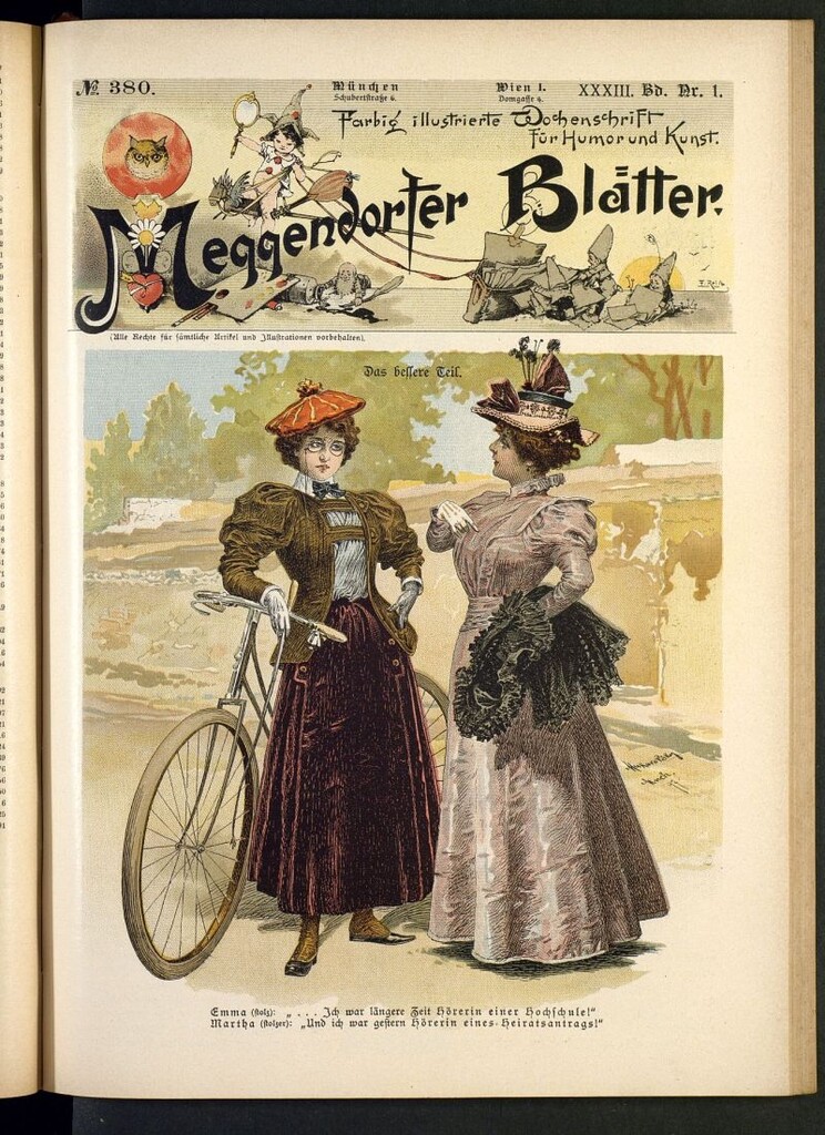 Miniatura de Meggendorfer´s Humoristiche Blätter de 1897 Band XXXIII, nº 380
