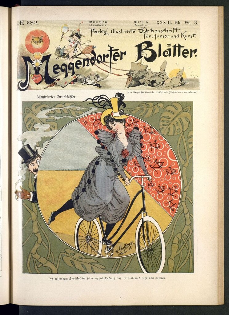 Miniatura de Meggendorfer´s Humoristiche Blätter de 1897 Band XXXIII, nº 382