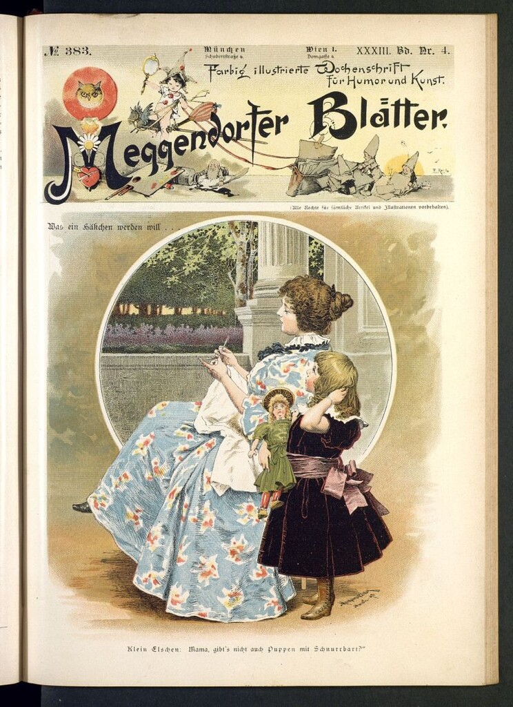 Miniatura de Meggendorfer´s Humoristiche Blätter de 1897 Band XXXIII, nº 383