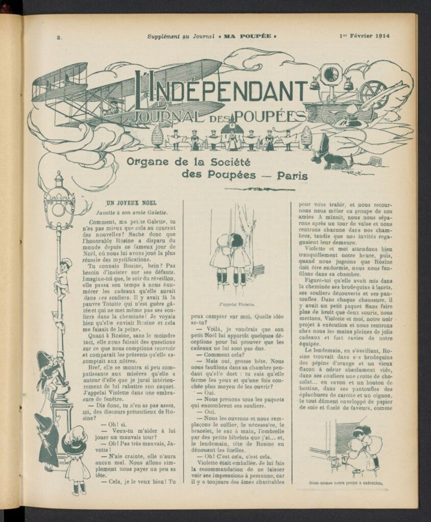 Miniatura de Ma Poupée: journal des ouvrages des petites filles del 1 de febrero de 1914, suplemento al nº 86
