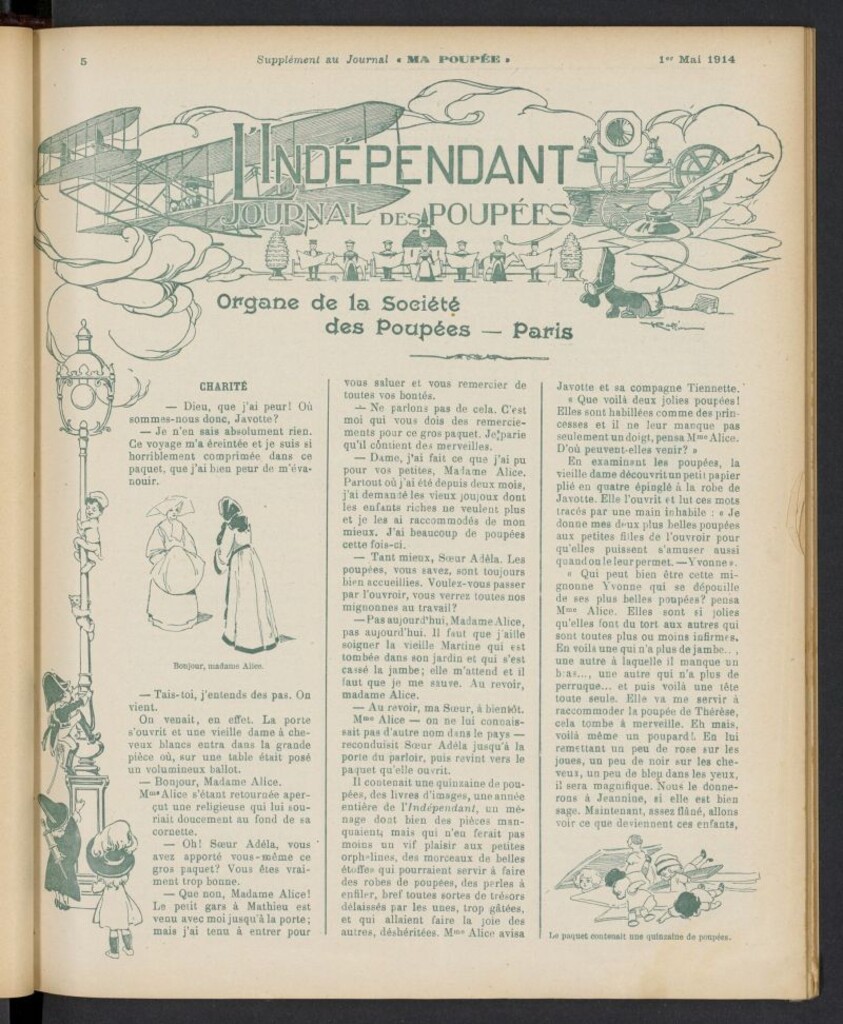 Miniatura de Ma Poupée: journal des ouvrages des petites filles del 1 de mayo de 1914, suplemento al nº 89