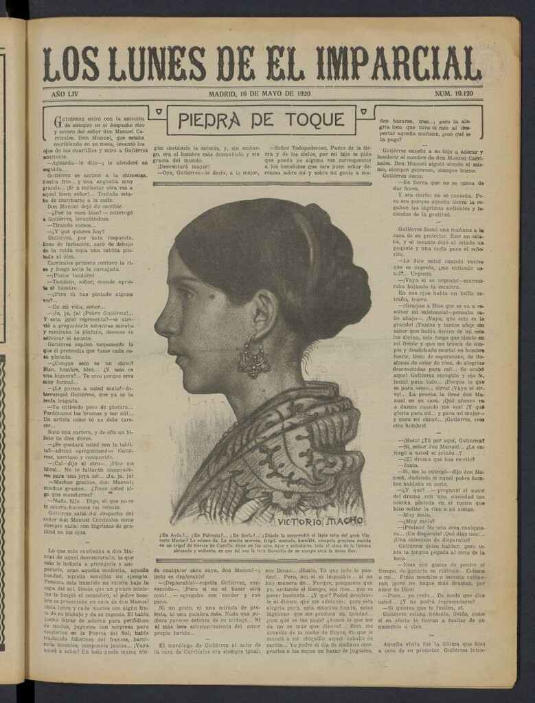 Miniatura de Los Lunes del Imparcial del 16 de mayo de 1920, nº 19.120