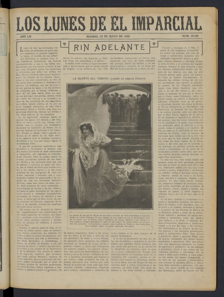 Miniatura de Los Lunes del Imparcial del 23 de mayo de 1920, nº 19.126