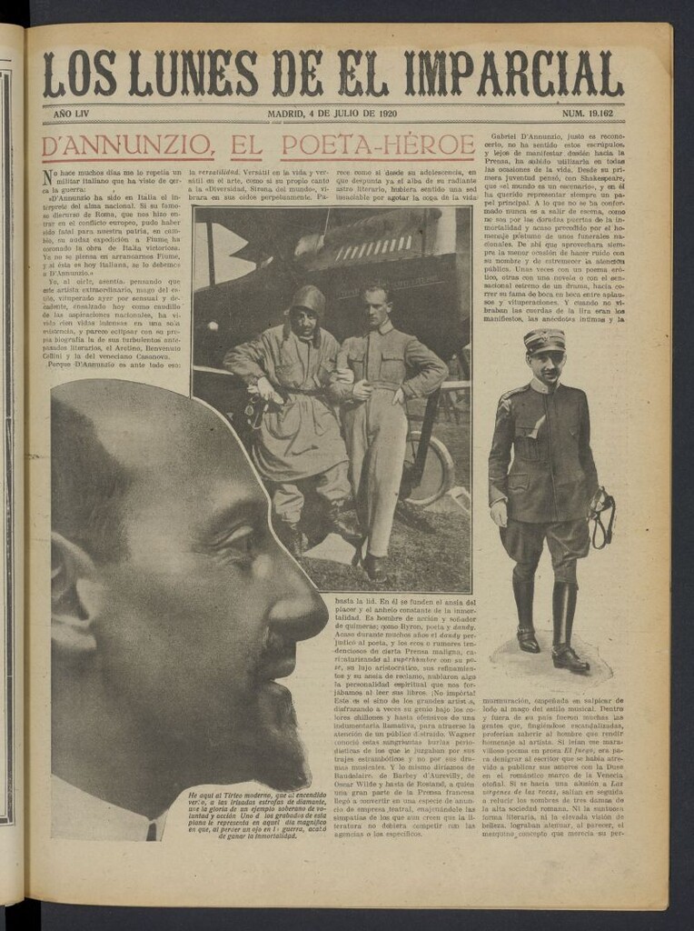 Miniatura de Los Lunes del Imparcial del 4 de julio de 1920, nº 19.162