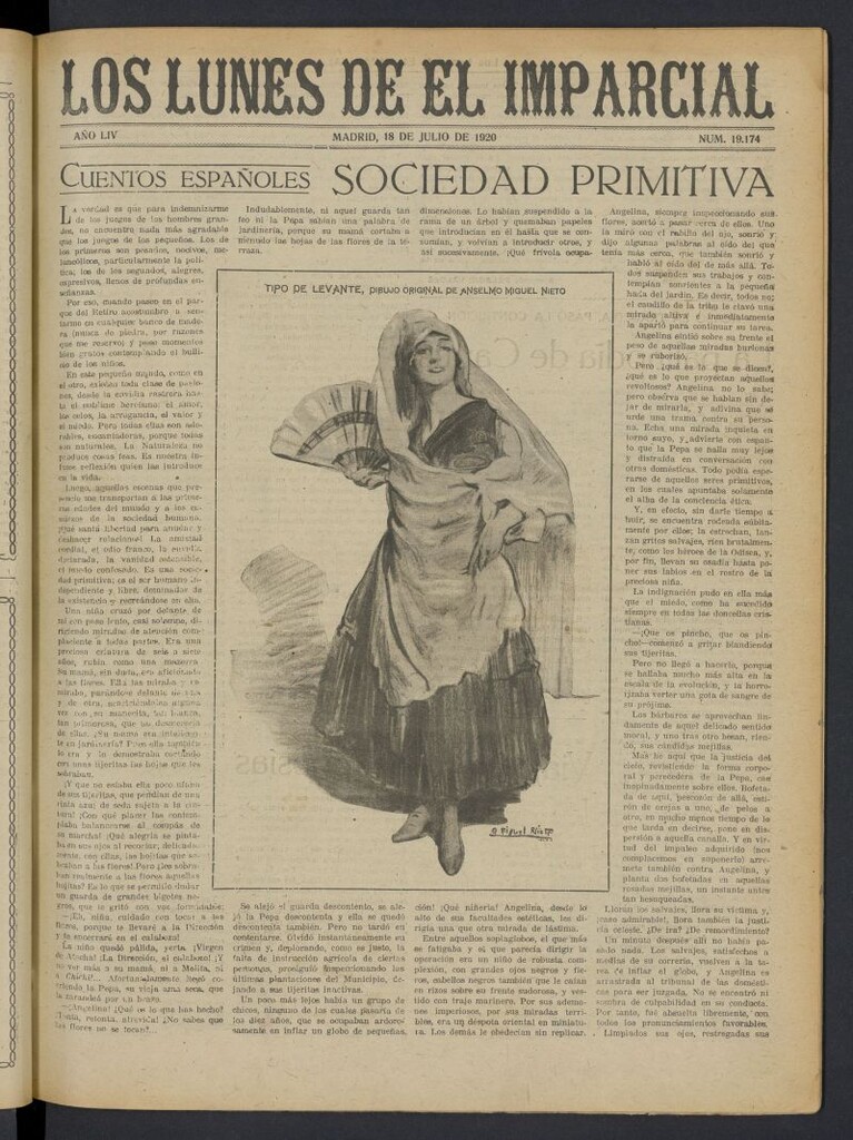 Miniatura de Los Lunes del Imparcial del 18 de julio de 1920, nº 19.174