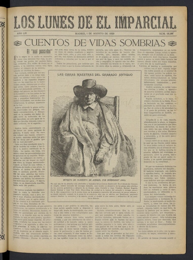 Miniatura de Los Lunes del Imparcial del 1 de agosto de 1920, nº 19.186