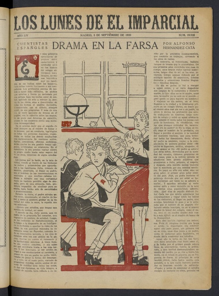 Miniatura de Los Lunes del Imparcial del 5 de septiembre de 1920, nº 19.216