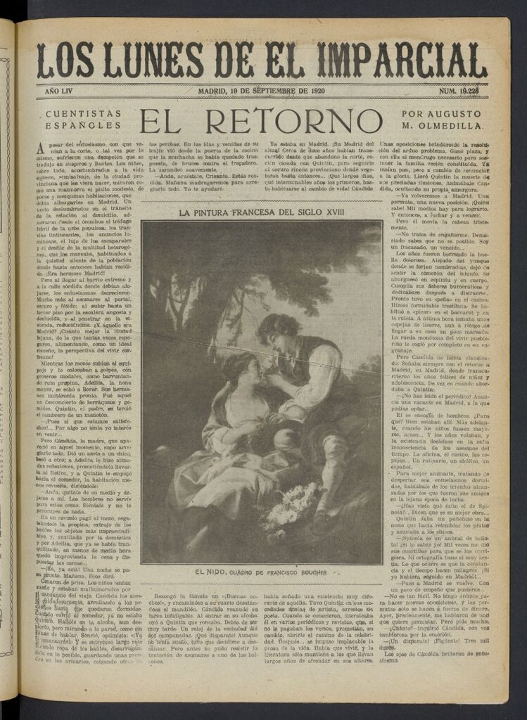 Miniatura de Los Lunes del Imparcial del 19 de septiembre de 1920, nº 19.228