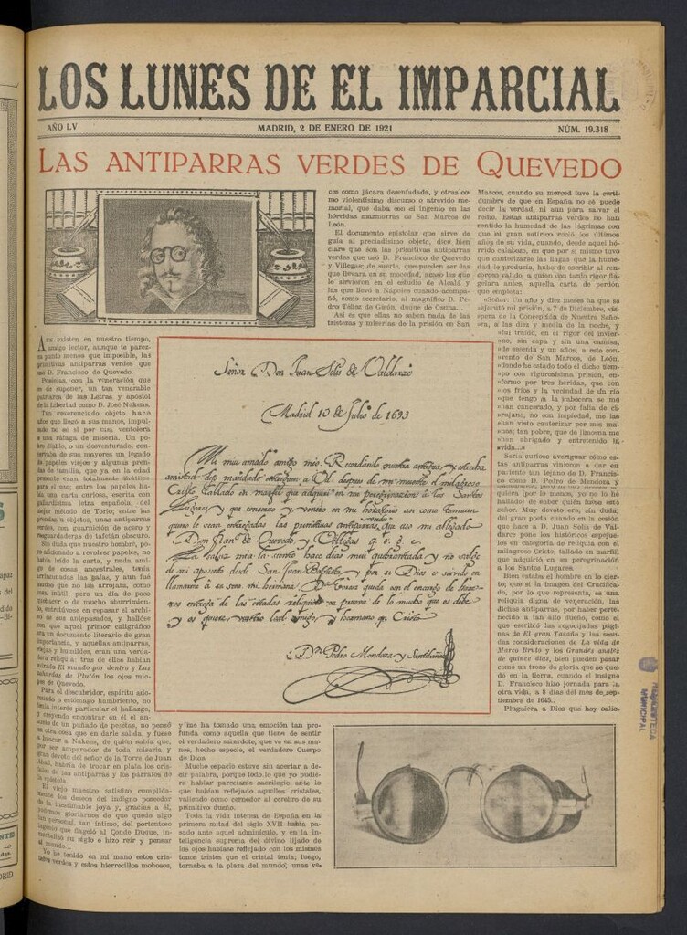 Miniatura de Los Lunes del Imparcial del 2 de enero de 1921, nº 19.318