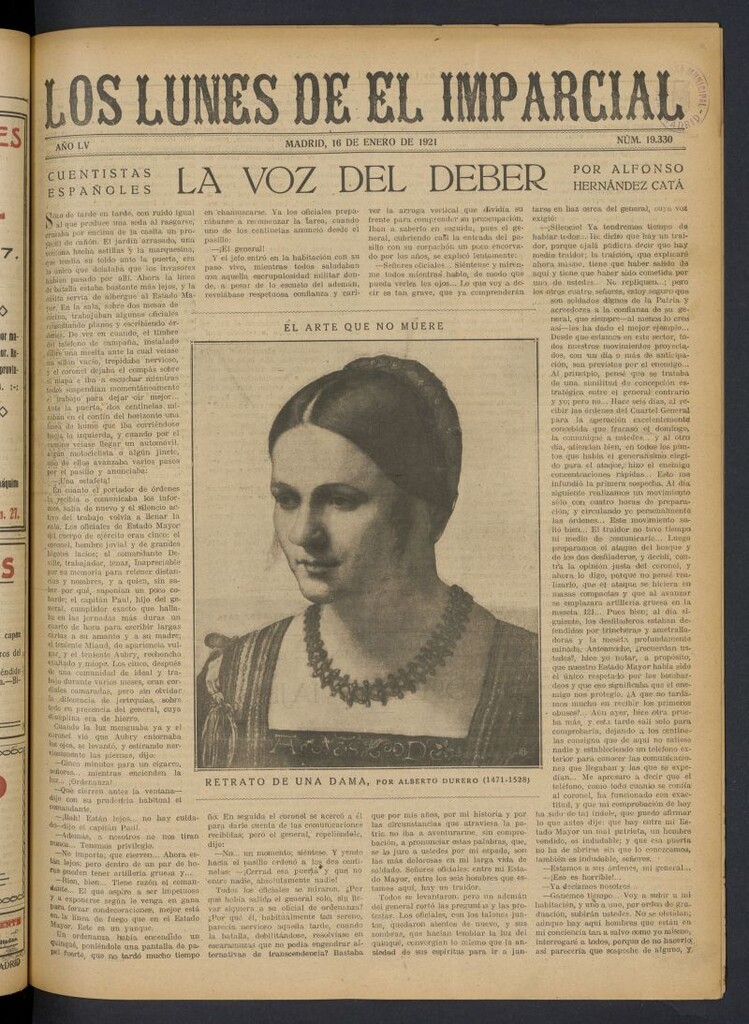 Miniatura de Los Lunes del Imparcial del 16 de enero de 1921, nº 19.330