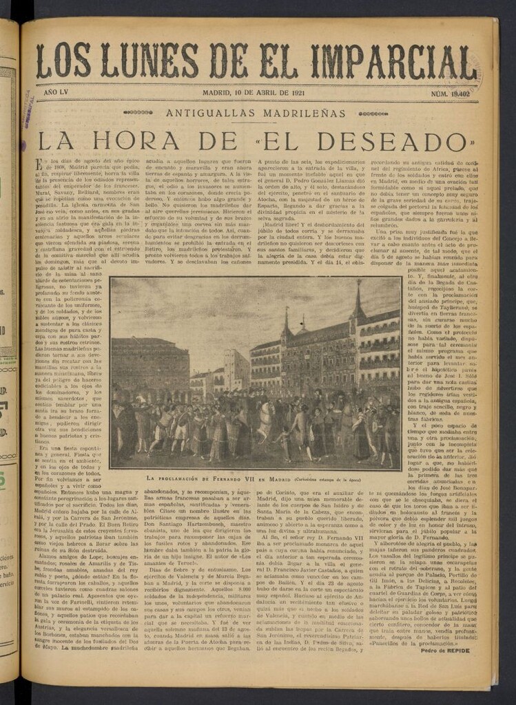 Miniatura de Los Lunes del Imparcial del 10 de abril de 1921, nº 19.402