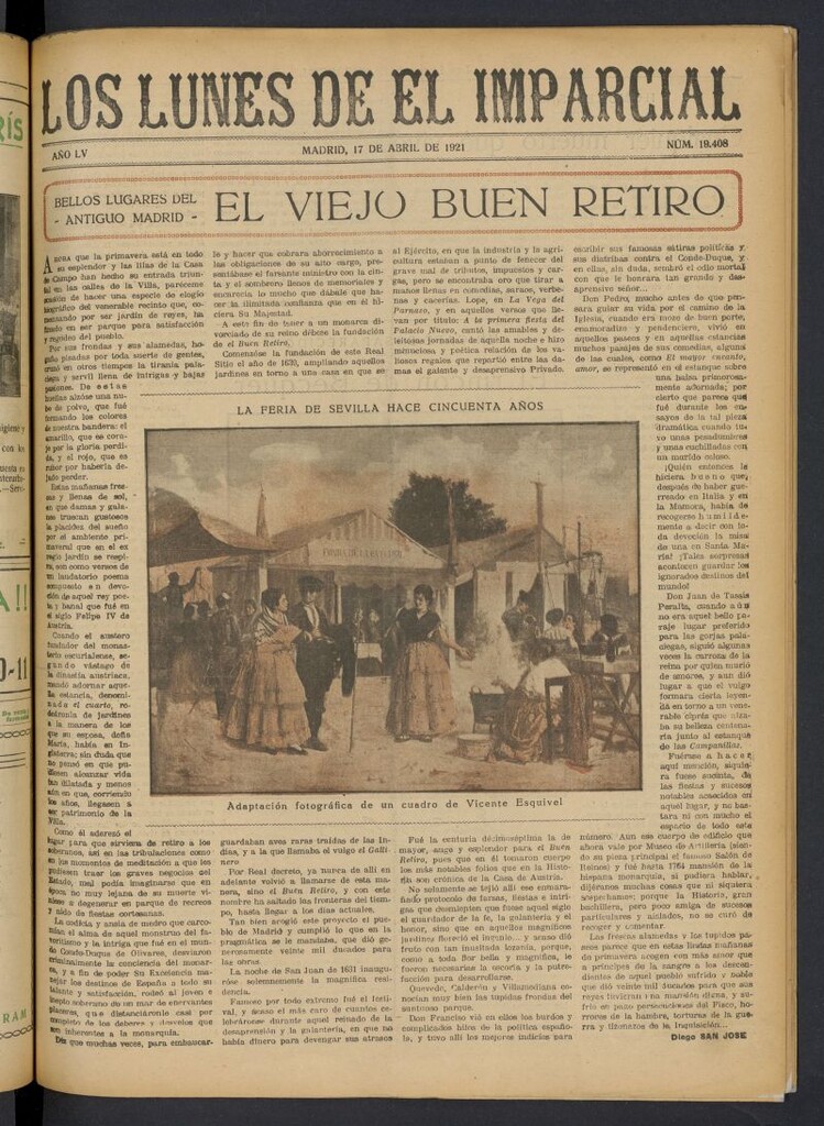 Miniatura de Los Lunes del Imparcial del 17 de abril de 1921, nº 19.408