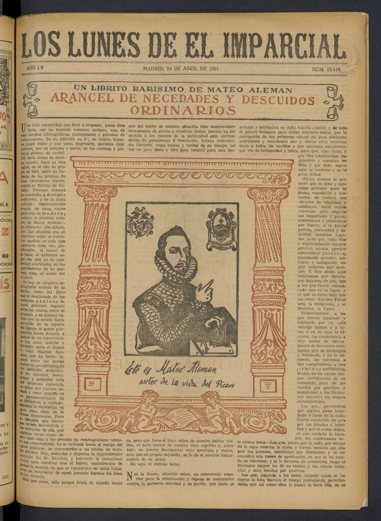 Miniatura de Los Lunes del Imparcial del 24 de abril de 1921, nº 19.414