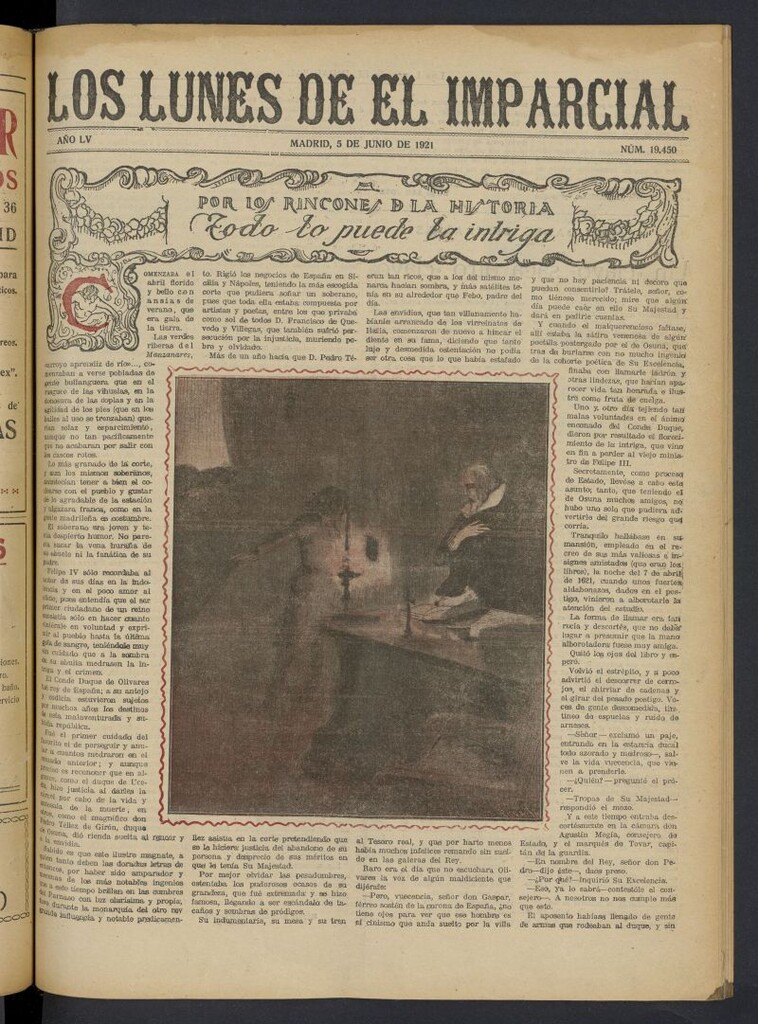 Miniatura de Los Lunes del Imparcial del 5 de junio de 1921, nº 19.450